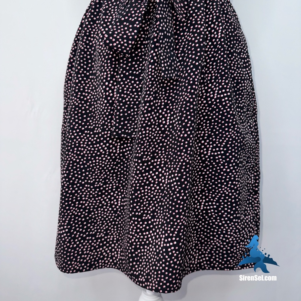 1171 Express Sleeveless Dress – Size S/P – Black & Pink Dot Print - Picture 4 of 14